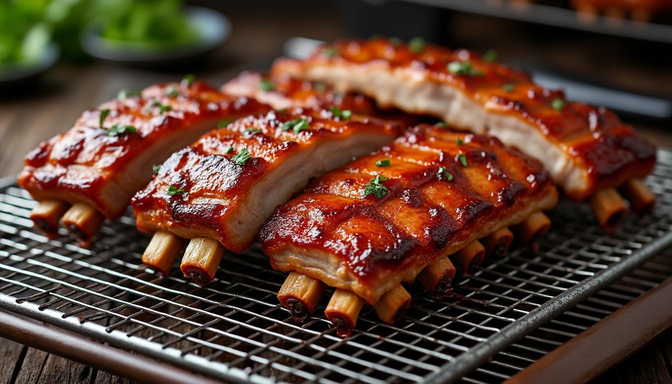 découvrez une marinade simple et délicieuse pour travers de porc au four, idéale pour un repas savoureux et rapide à préparer.